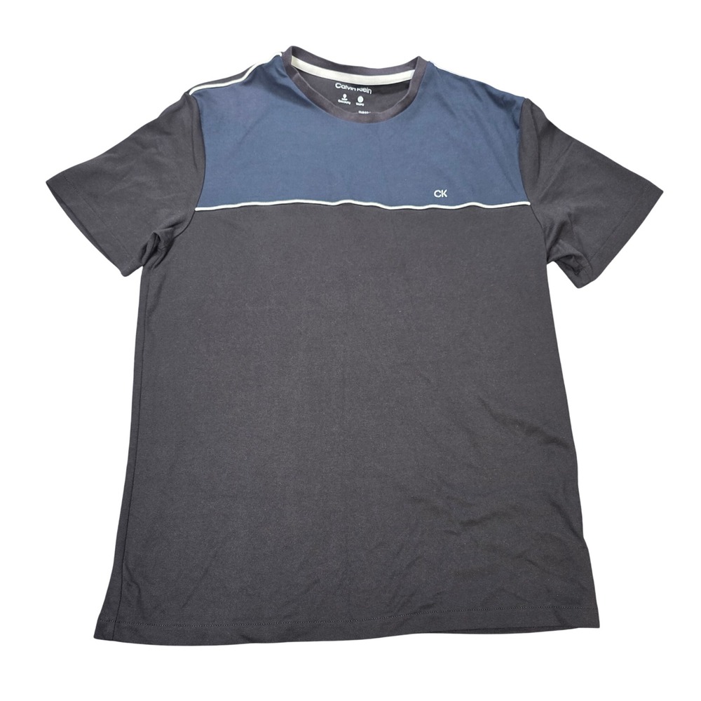 Calvin Klein Quick Drying Wicking T-Shirt Men's Sixe M Black Blue Colorblock